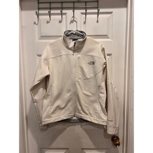 The North Face Apex Bionic Softshell Jacket Womens Off White Cream Full Zip